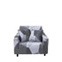 Anyhouz 1 Seater Sofa Cover White Gray Geometric Style and Protection For Living Room Sofa Chair Elastic Stretchable Slipcover-Slipcovers-PEROZ Accessories