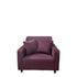 Anyhouz 1 Seater Sofa Cover Plain Bean Paste Red Style and Protection For Living Room Sofa Chair Elastic Stretchable Slipcover-Slipcovers-PEROZ Accessories