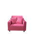 Anyhouz 1 Seater Sofa Cover Plain Rose Red Style and Protection For Living Room Sofa Chair Elastic Stretchable Slipcover-Slipcovers-PEROZ Accessories