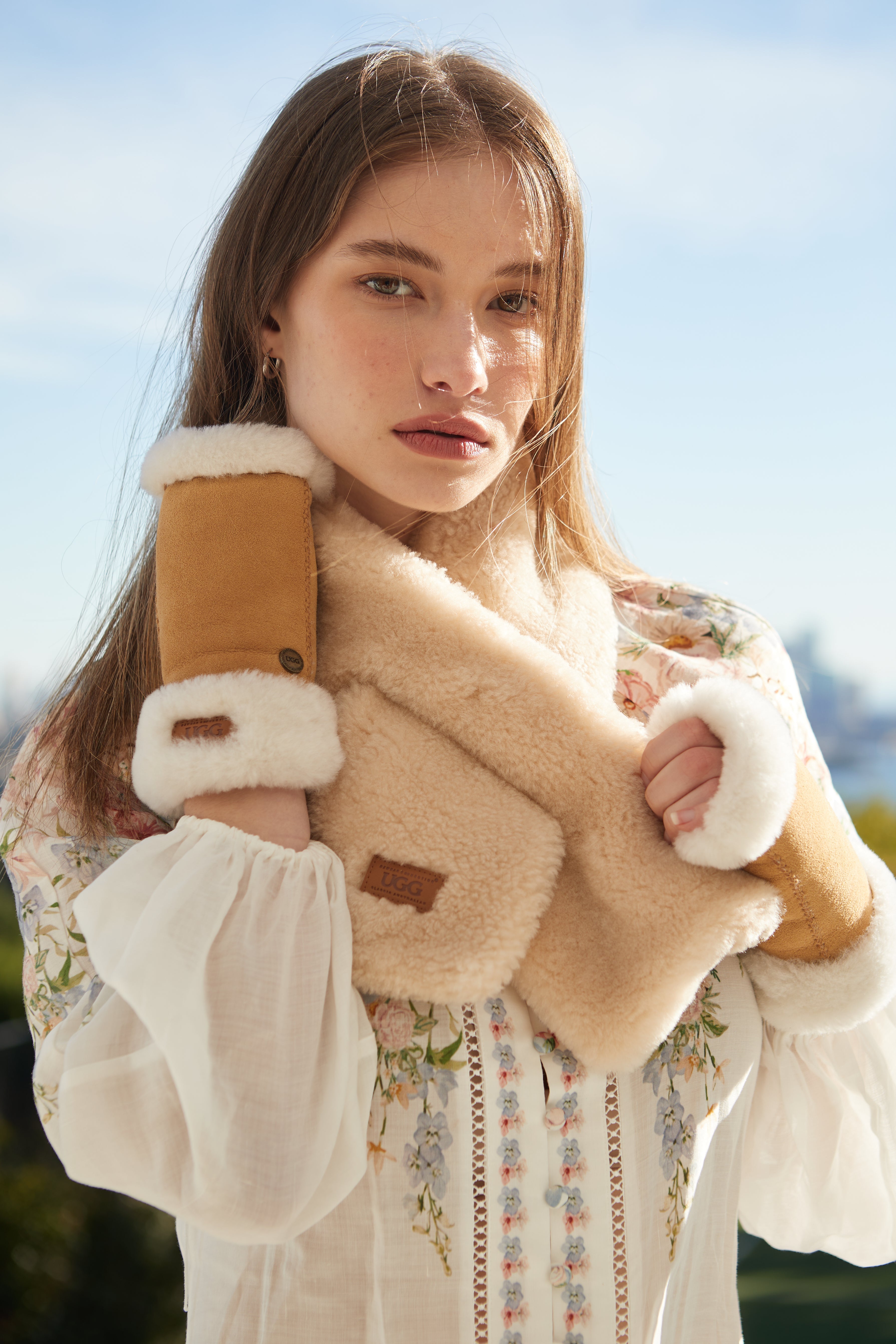 Ugg Fingerless Mittens-Gloves-PEROZ Accessories