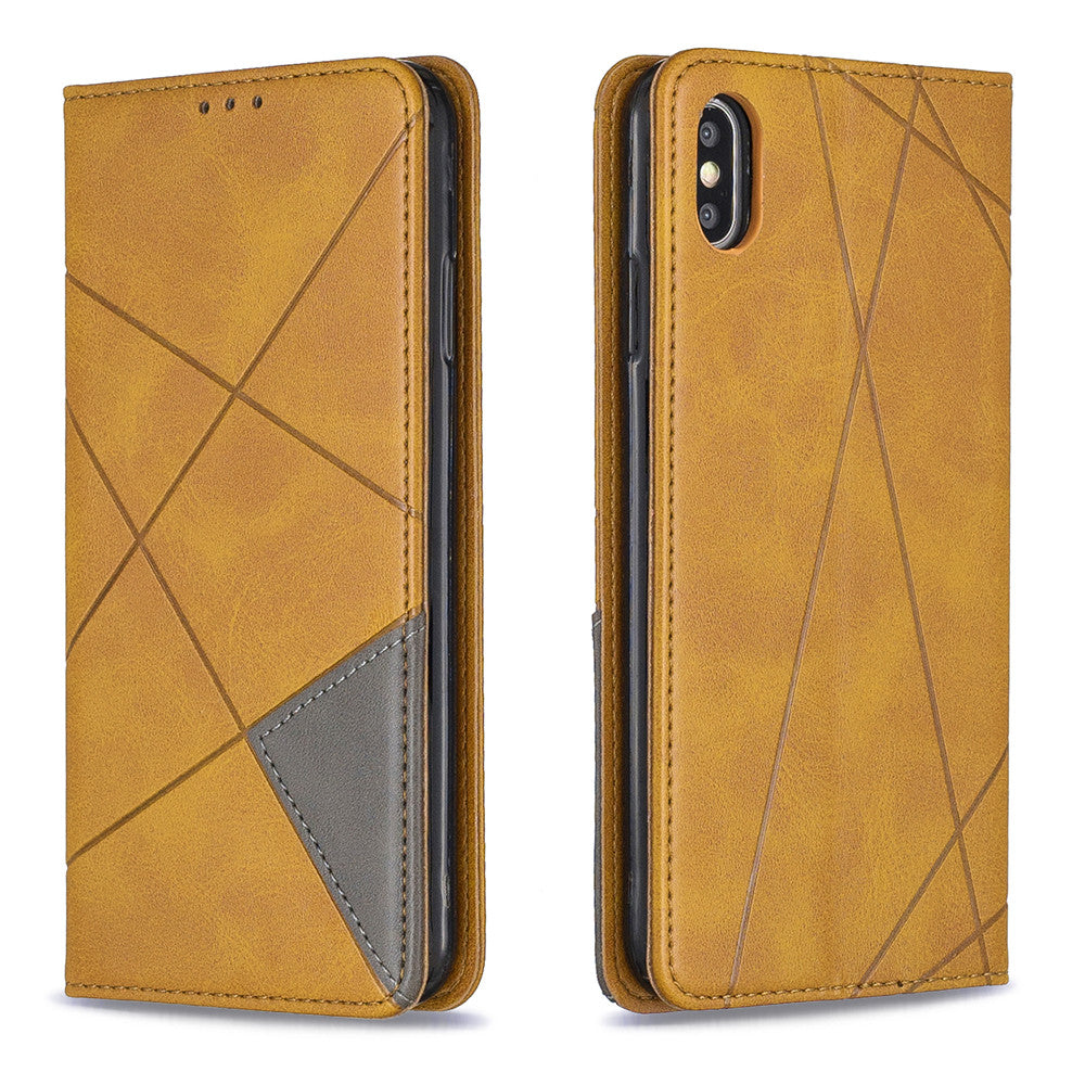 Anymob iPhone Case Khaki Flip Wallet Luxury Vintage Business Leather Magnetic Phone Bag-Mobile Phone Cases-PEROZ Accessories