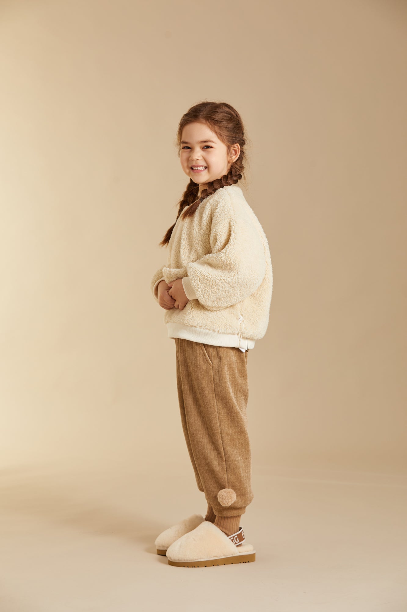 Ugg Kids Riana Fluff Slide-Kid Boots-PEROZ Accessories