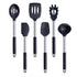 Anygleam Kitchen Utensils Non-stick Black/ Silver 6 Set Cooking Tool Accessories Heat Resistant Kitchenware-Spatula and Shovel-PEROZ Accessories