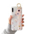 Anymob Samsung White Pinkish Flowers Case Wrist Strap Cover-Mobile Phone Cases-PEROZ Accessories
