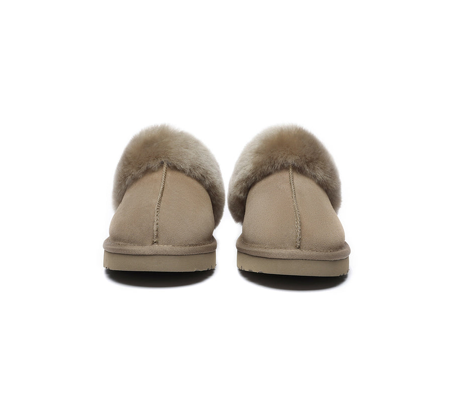 Australian Shepherd UGG Slippers Australia Premium Sheepskin Women Muffin Slipper Special-Slippers-PEROZ Accessories