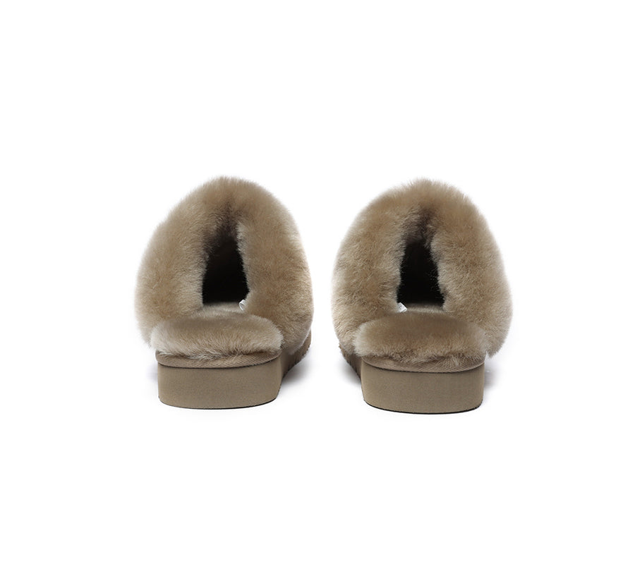 Australian Shepherd UGG Slippers Australia Premium Sheepskin Women Muffin Slipper Special-Slippers-PEROZ Accessories