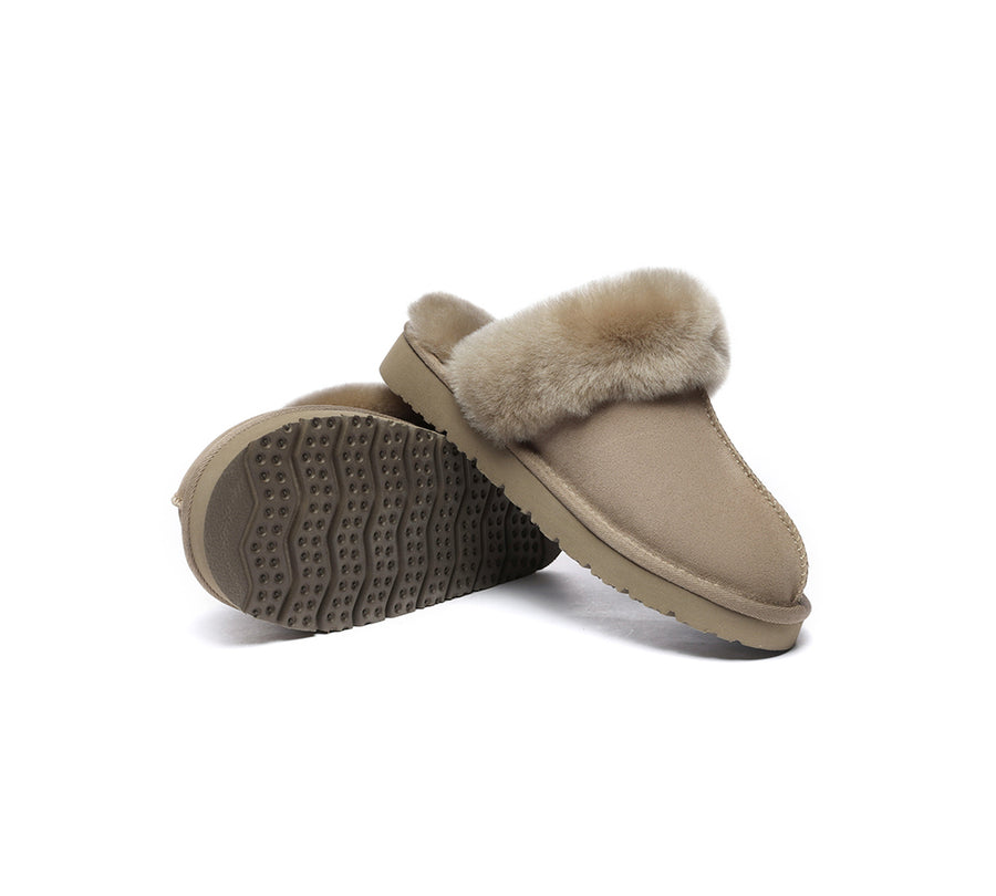 Australian Shepherd UGG Slippers Australia Premium Sheepskin Women Muffin Slipper Special-Slippers-PEROZ Accessories