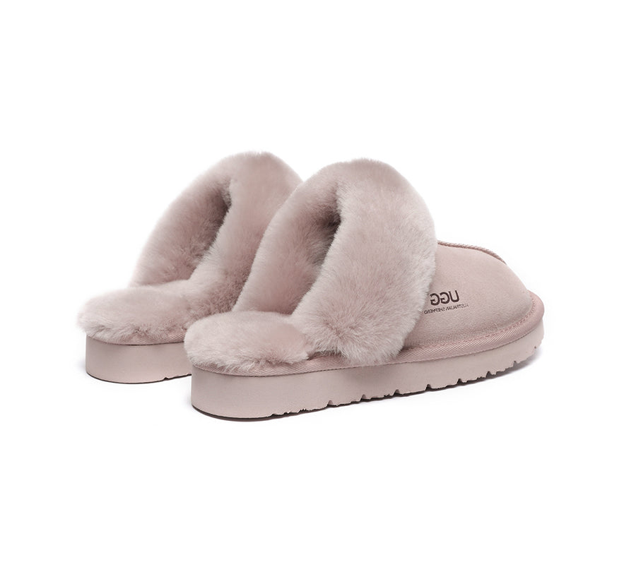 Australian Shepherd UGG Slippers Australia Premium Sheepskin Women Muffin Slipper Special-Slippers-PEROZ Accessories