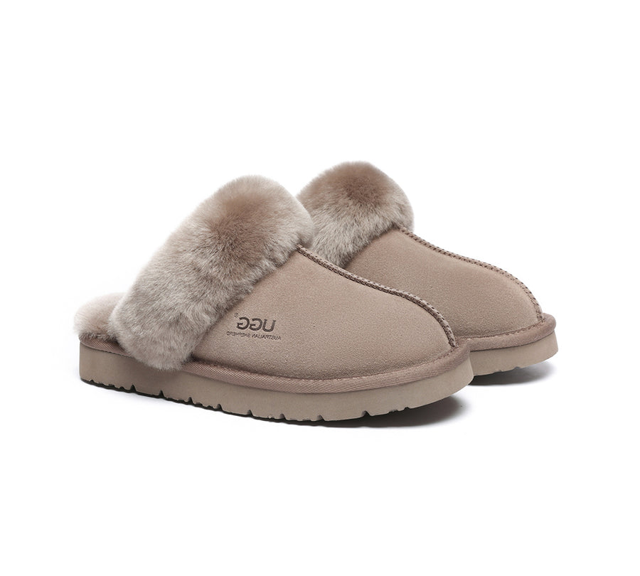 Australian Shepherd UGG Slippers Australia Premium Sheepskin Women Muffin Slipper Special-Slippers-PEROZ Accessories