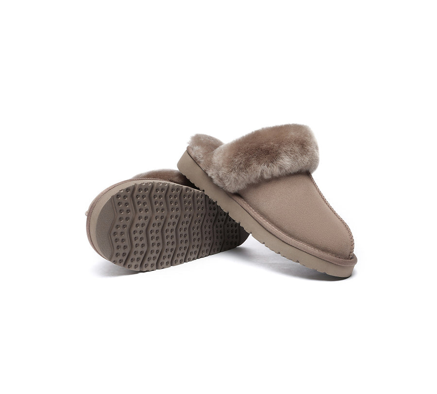 Australian Shepherd UGG Slippers Australia Premium Sheepskin Women Muffin Slipper Special-Slippers-PEROZ Accessories