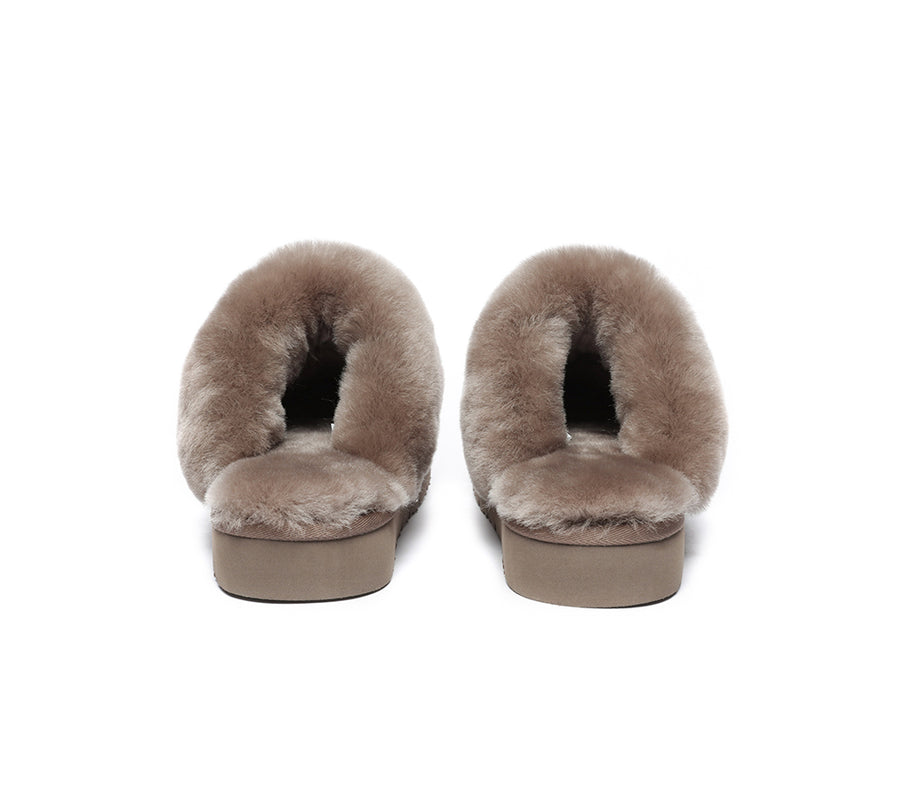 Australian Shepherd UGG Slippers Australia Premium Sheepskin Women Muffin Slipper Special-Slippers-PEROZ Accessories