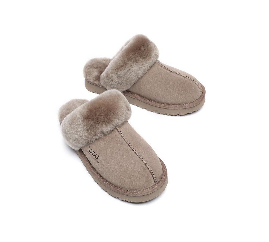 Australian Shepherd UGG Slippers Australia Premium Sheepskin Women Muffin Slipper Special-Slippers-PEROZ Accessories