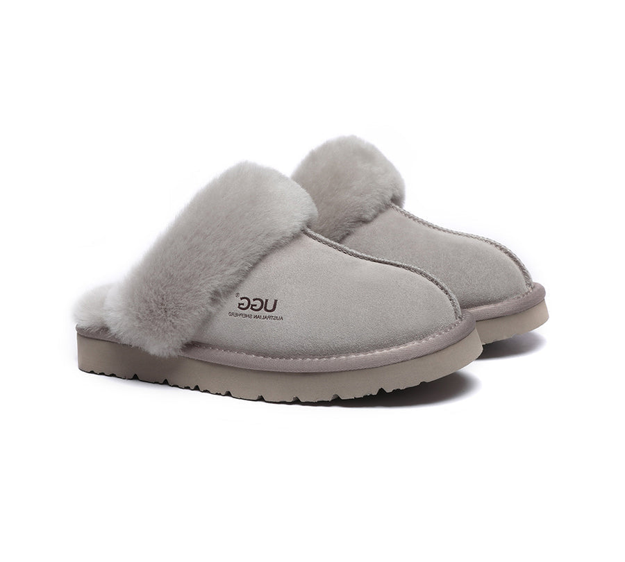 Australian Shepherd UGG Slippers Australia Premium Sheepskin Women Muffin Slipper Special-Slippers-PEROZ Accessories