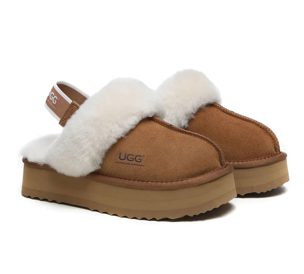 Australian Shepherd UGG Muffin Platform Slipper-Slippers-PEROZ Accessories