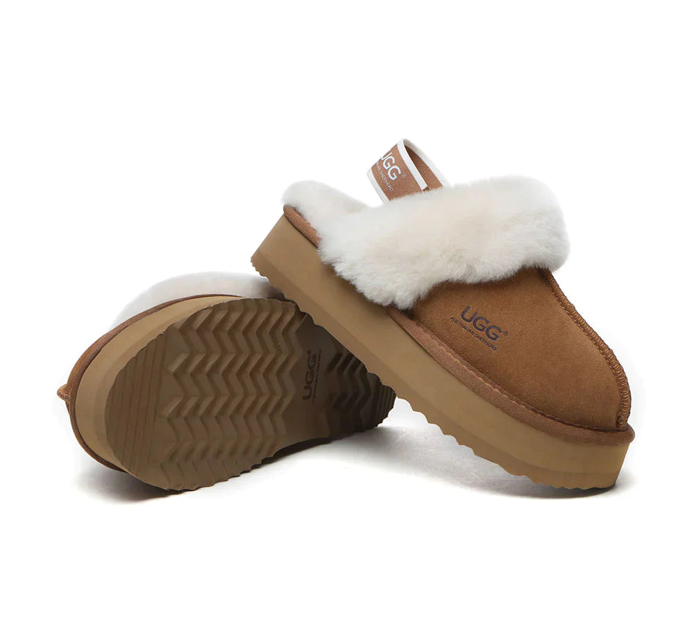 Australian Shepherd UGG Muffin Platform Slipper-Slippers-PEROZ Accessories