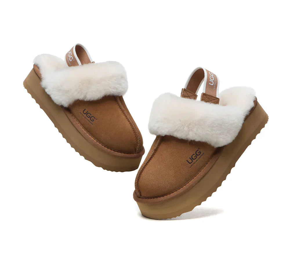 Australian Shepherd UGG Muffin Platform Slipper-Slippers-PEROZ Accessories