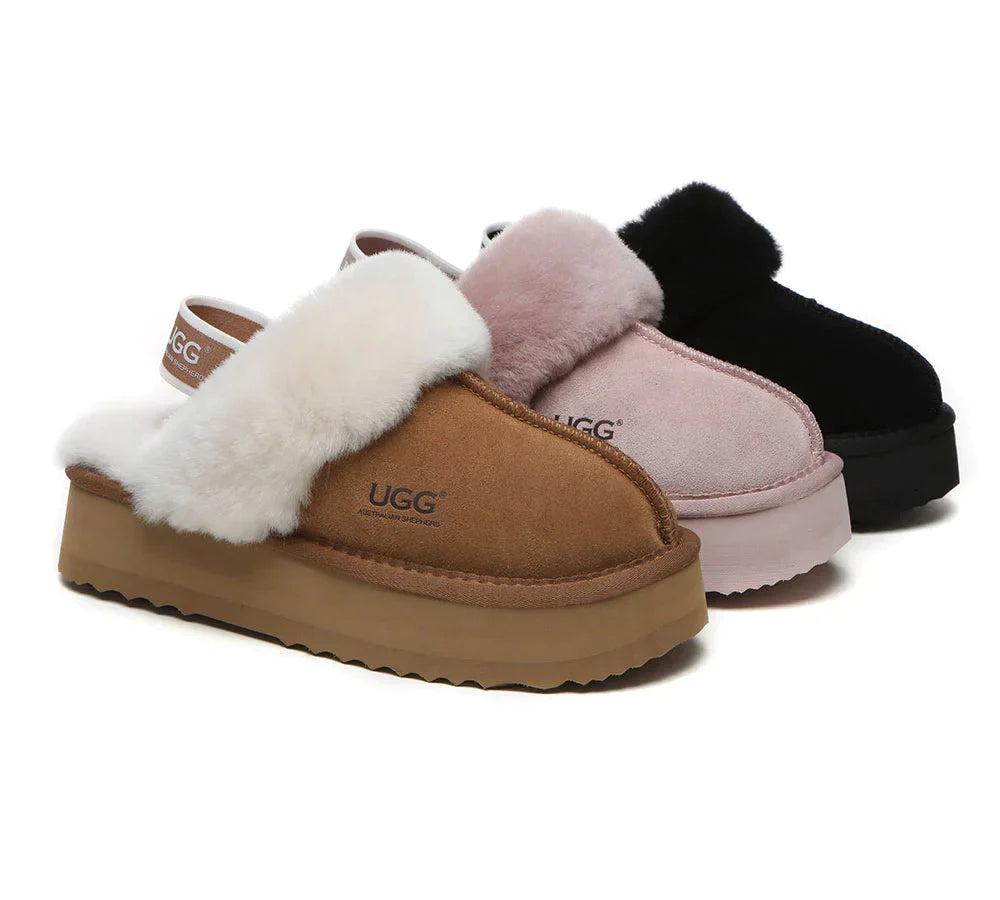Australian Shepherd UGG Muffin Platform Slipper-Slippers-PEROZ Accessories