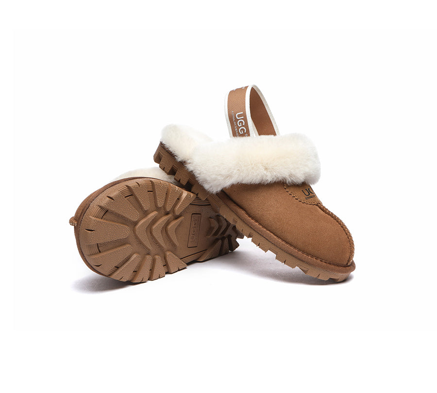 Australian Shepherd Ugg Slingback Slippers Unisex Waffle Plus-Slippers-PEROZ Accessories