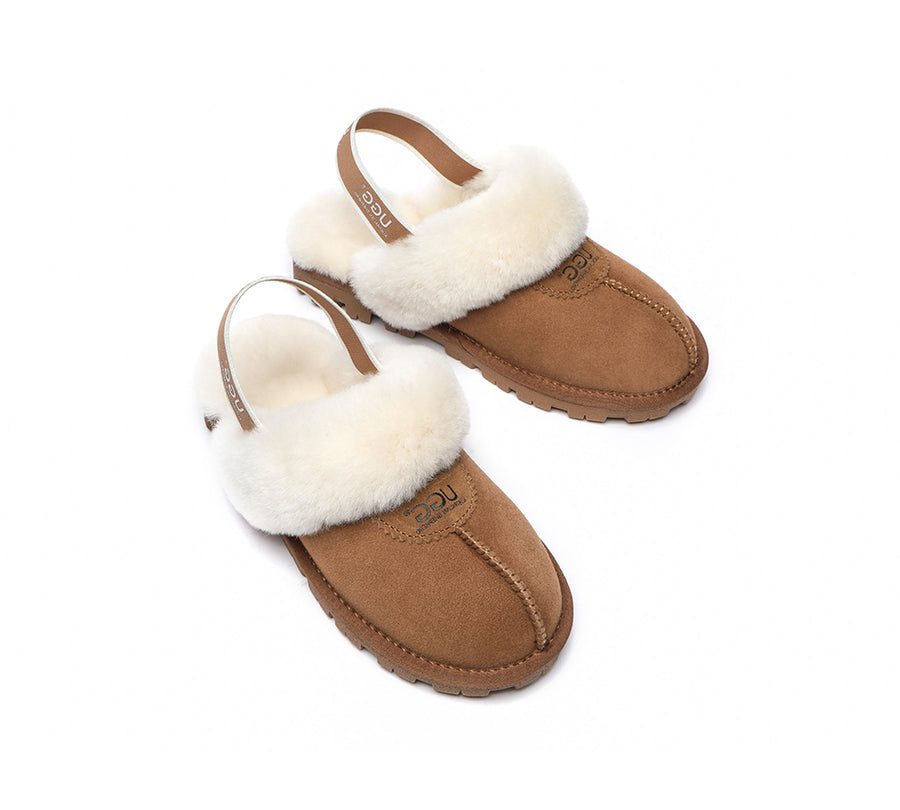 Australian Shepherd Ugg Slingback Slippers Unisex Waffle Plus-Slippers-PEROZ Accessories