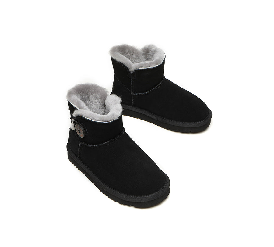 Australian Shepherd Ugg Boots Nolan Kids Mini Button-Kid Boots-PEROZ Accessories