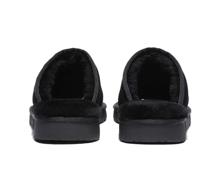 TARRAMARRA Sheepskin Wool Larry Men Scuff-Slippers-PEROZ Accessories