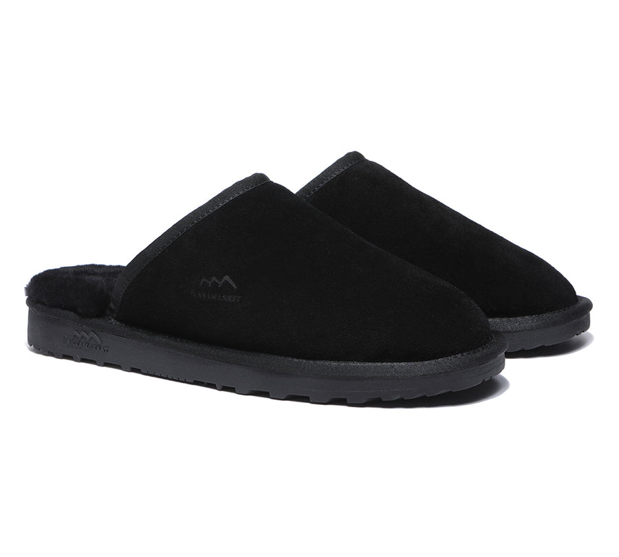 TARRAMARRA Sheepskin Wool Larry Men Scuff-Slippers-PEROZ Accessories