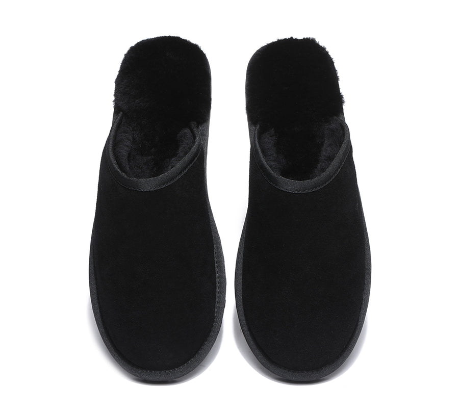 TARRAMARRA Sheepskin Wool Larry Men Scuff-Slippers-PEROZ Accessories