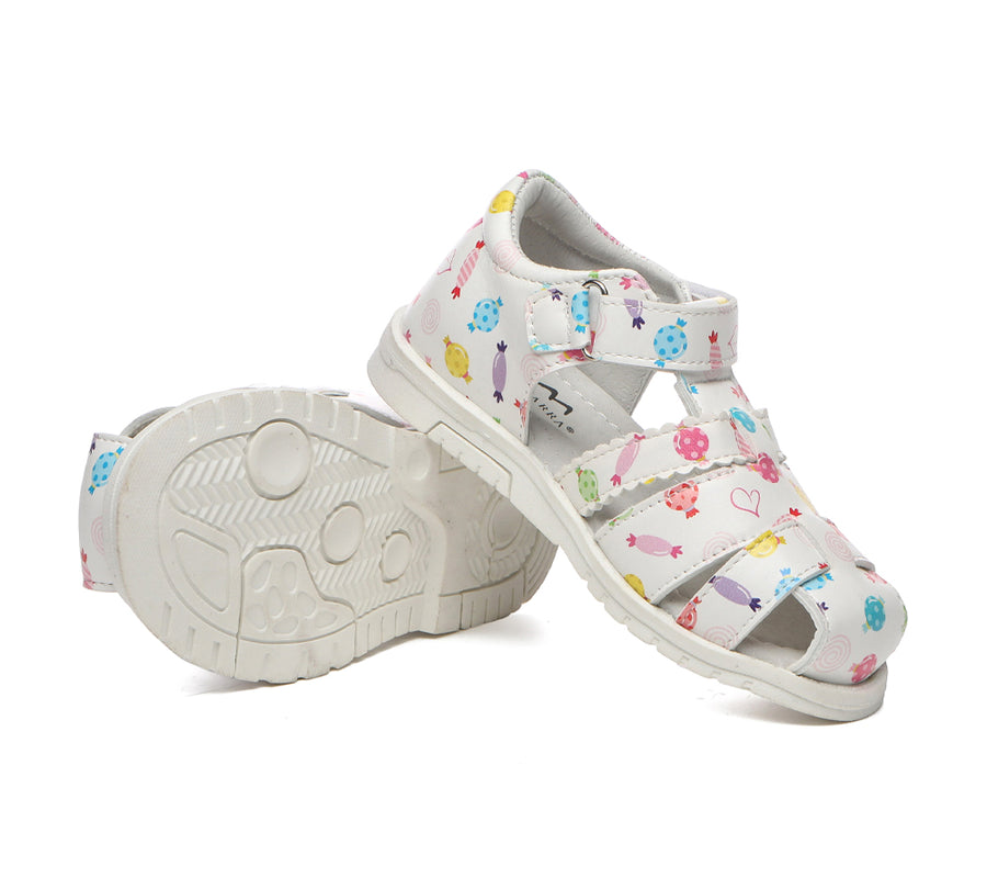 TARRAMARRA Kids Hoop and Loop Roma Candy Girls Sandals-Sandals-PEROZ Accessories
