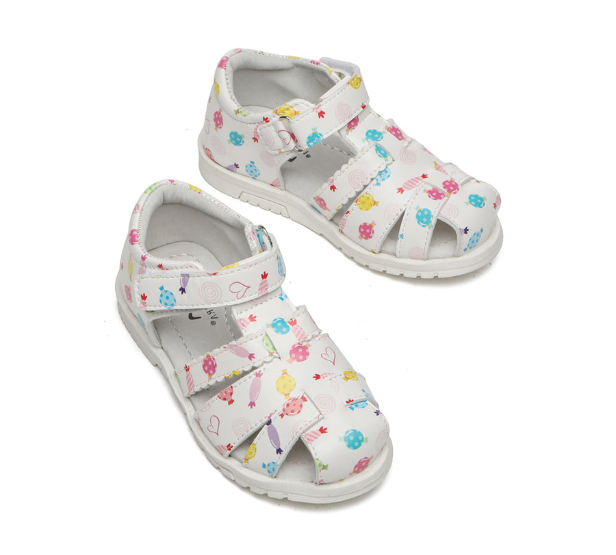 TARRAMARRA Kids Hoop and Loop Roma Candy Girls Sandals-Sandals-PEROZ Accessories