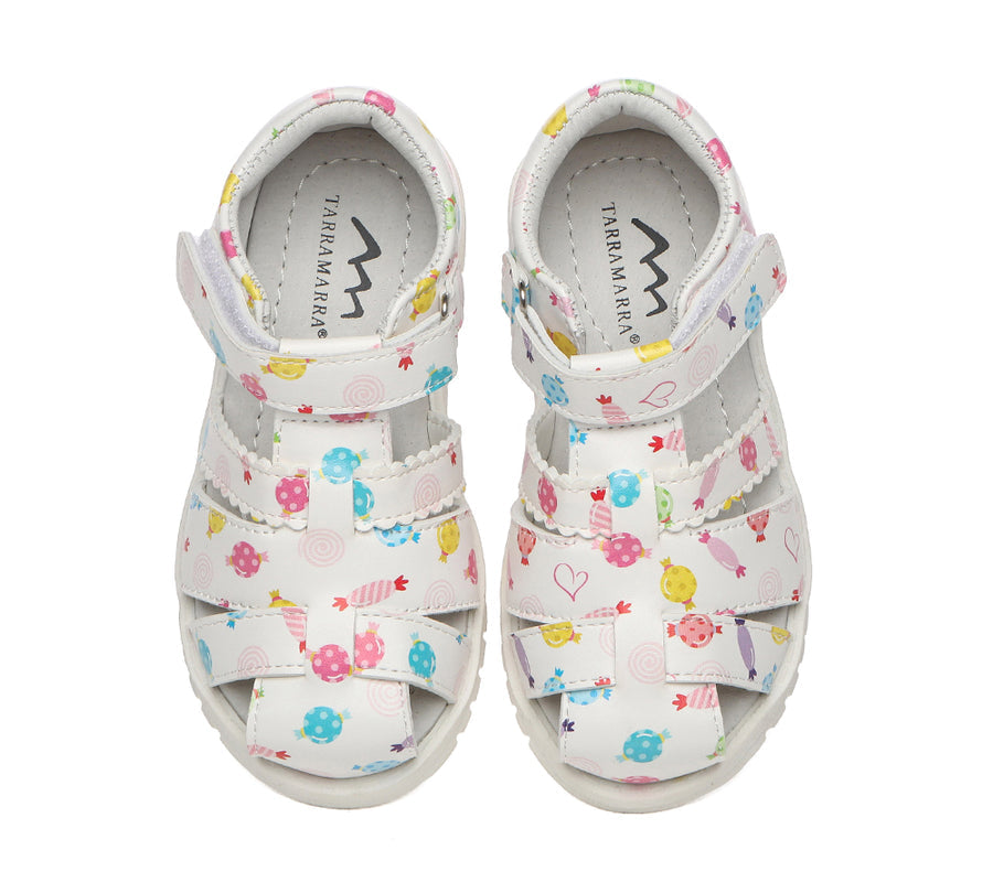 TARRAMARRA Kids Hoop and Loop Roma Candy Girls Sandals-Sandals-PEROZ Accessories