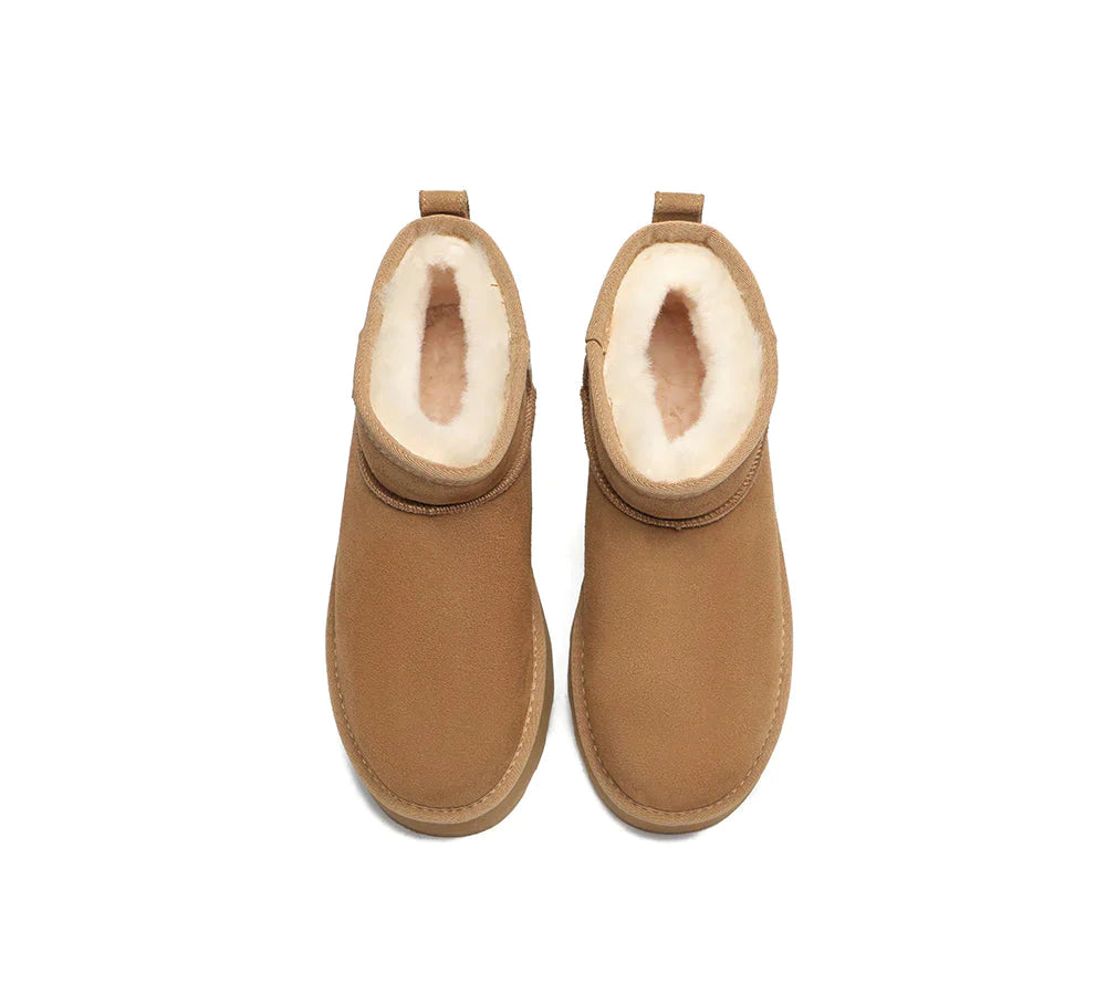 Australian Shepherd Ugg Mini Platform Boots Thick Bottom Ronnie-Boots-PEROZ Accessories