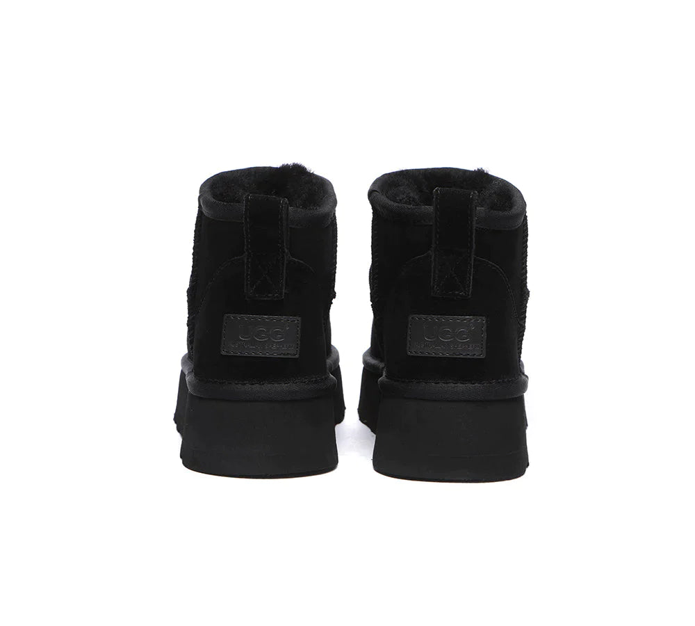 Australian Shepherd Ugg Mini Platform Boots Thick Bottom Ronnie-Boots-PEROZ Accessories