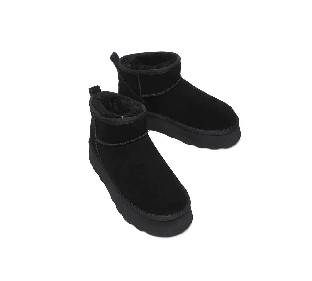 Australian Shepherd Ugg Mini Platform Boots Thick Bottom Ronnie-Boots-PEROZ Accessories