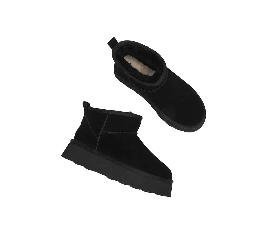 Australian Shepherd Ugg Mini Platform Boots Thick Bottom Ronnie-Boots-PEROZ Accessories
