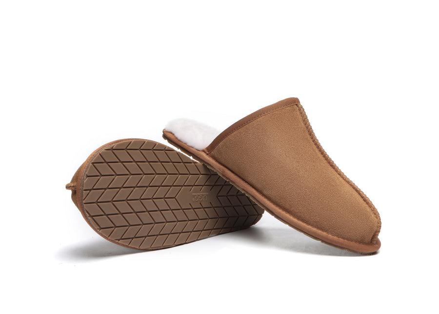 Australian ShepherdUGG Men Sheepskin Slipper Water Resistant Bennett-Slippers-PEROZ Accessories