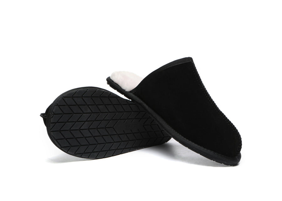 Australian ShepherdUGG Men Sheepskin Slipper Water Resistant Bennett-Slippers-PEROZ Accessories