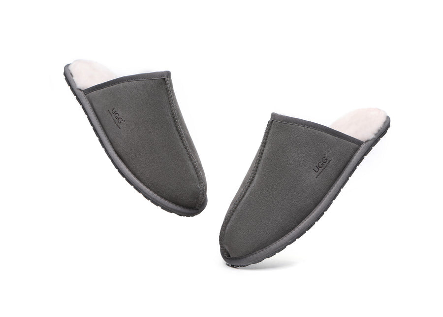 Australian ShepherdUGG Men Sheepskin Slipper Water Resistant Bennett-Slippers-PEROZ Accessories