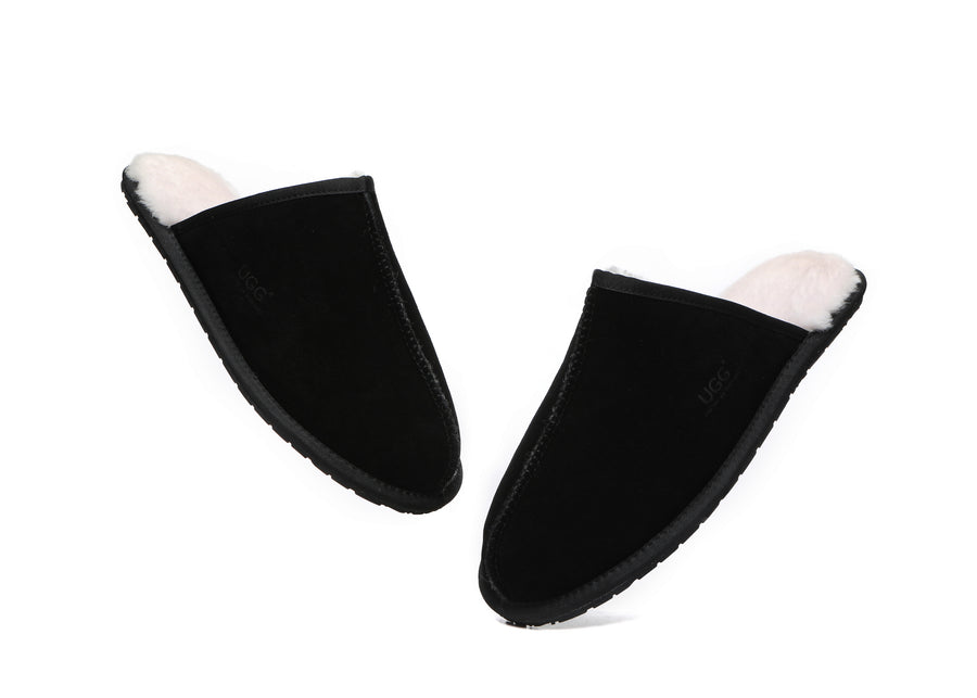 Australian ShepherdUGG Men Sheepskin Slipper Water Resistant Bennett-Slippers-PEROZ Accessories