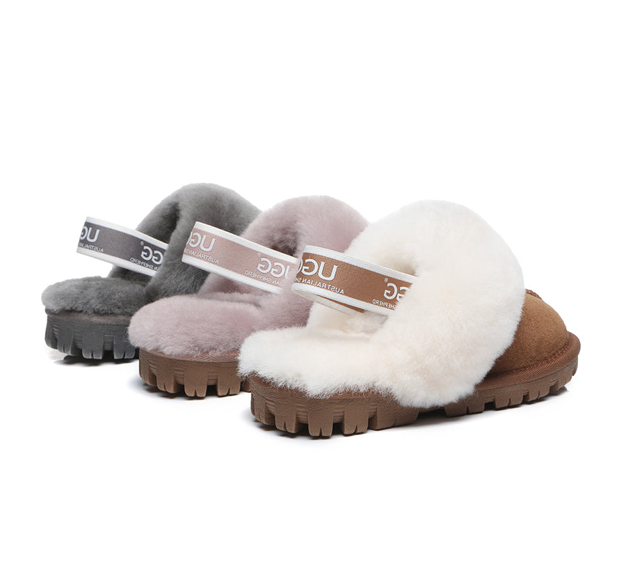 Kids Sling back UGG Slipper Kids Waffle Plus-Slippers-PEROZ Accessories