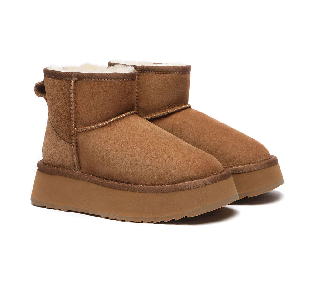 Australian Shepherd UGG Thick Bottom Mini Classic-Boots-PEROZ Accessories