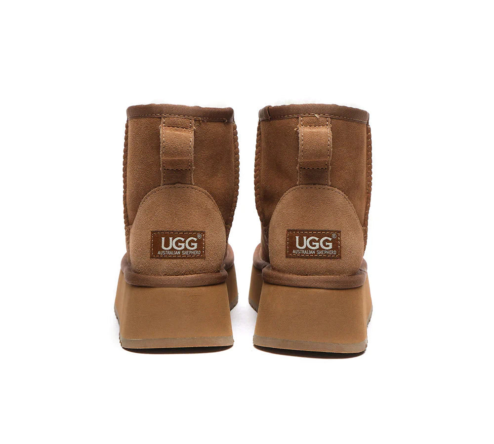Australian Shepherd UGG Thick Bottom Mini Classic-Boots-PEROZ Accessories