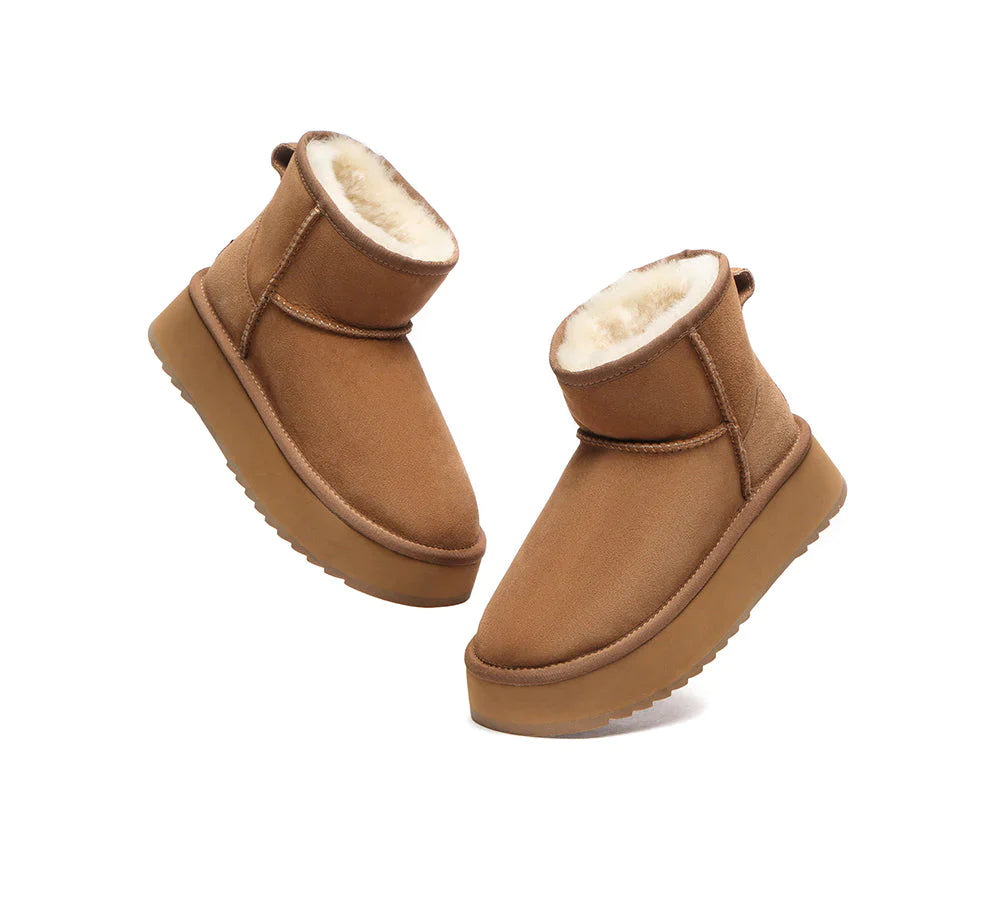 Australian Shepherd UGG Thick Bottom Mini Classic-Boots-PEROZ Accessories