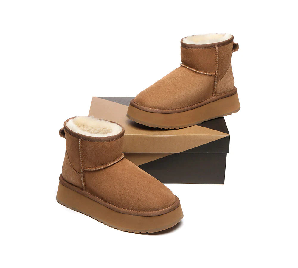 Australian Shepherd UGG Thick Bottom Mini Classic-Boots-PEROZ Accessories
