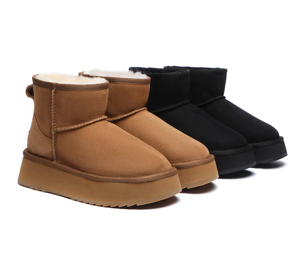 Australian Shepherd UGG Thick Bottom Mini Classic-Boots-PEROZ Accessories