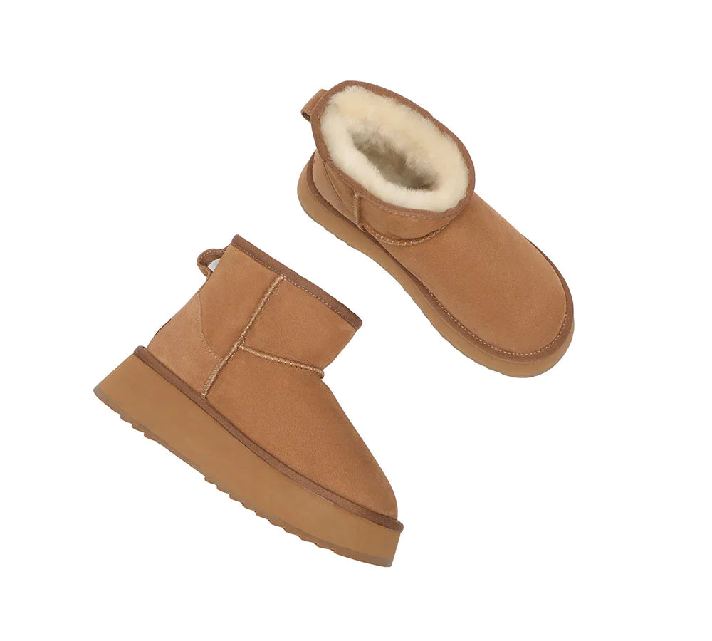 Australian Shepherd UGG Thick Bottom Mini Classic-Boots-PEROZ Accessories
