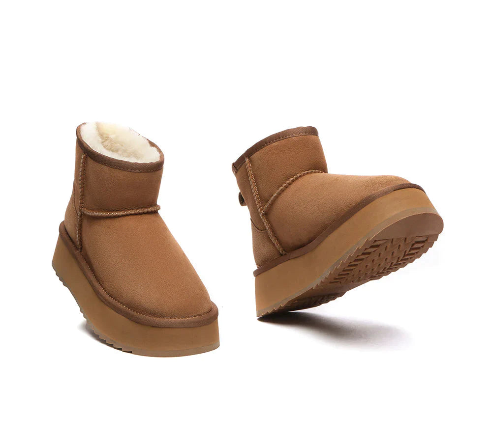 Australian Shepherd UGG Thick Bottom Mini Classic-Boots-PEROZ Accessories