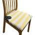 Anyhouz Chair Cover Yellow Linear Pattern Print Stretch Seat Cover for Home Dinning Kitchen Washable Removable-Chair Cover-PEROZ Accessories