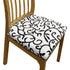 Anyhouz Chair Cover White Vines Print Stretch Seat Cover for Home Dinning Kitchen Washable Removable-Chair Cover-PEROZ Accessories