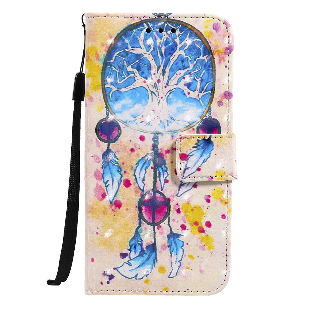 Anymob IPhone Dream Catcher 3D Painted Flip Phone Case Wallet Leather Cover-Mobile Phone Cases-PEROZ Accessories