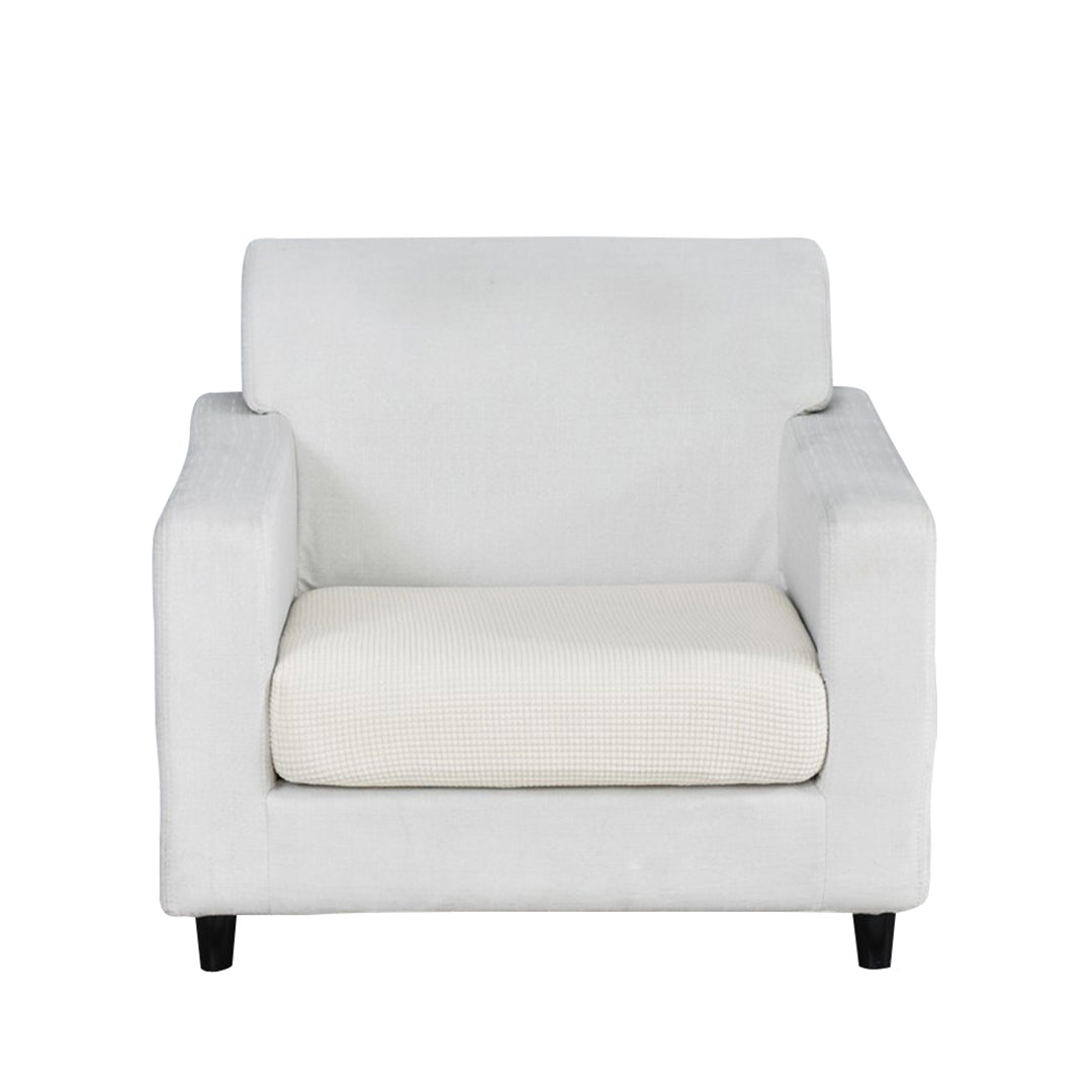 Anyhouz Sofa Cover White Polyester Thick Stretchable Cushion For Living Room 1Pc Normal Size 45-60cm-Slipcovers-PEROZ Accessories